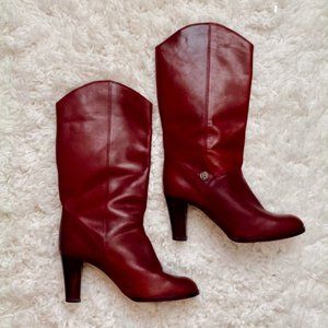 Leather Heel Boots - Vintage Etienne Aigner